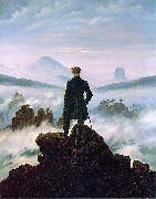 Caspar David Friedrich The wanderer above the sea of fog Spain oil painting artist